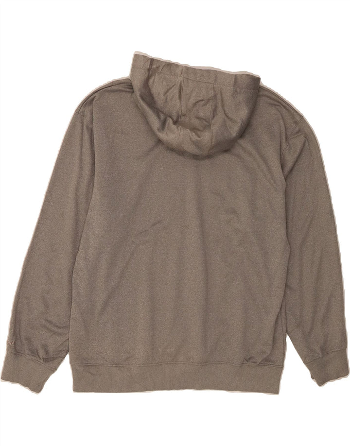 UNDER ARMOUR Mens Graphic Hoodie Jumper Small Grey Polyester Vintage Under Armour and Second-Hand Under Armour from Messina Hembry 