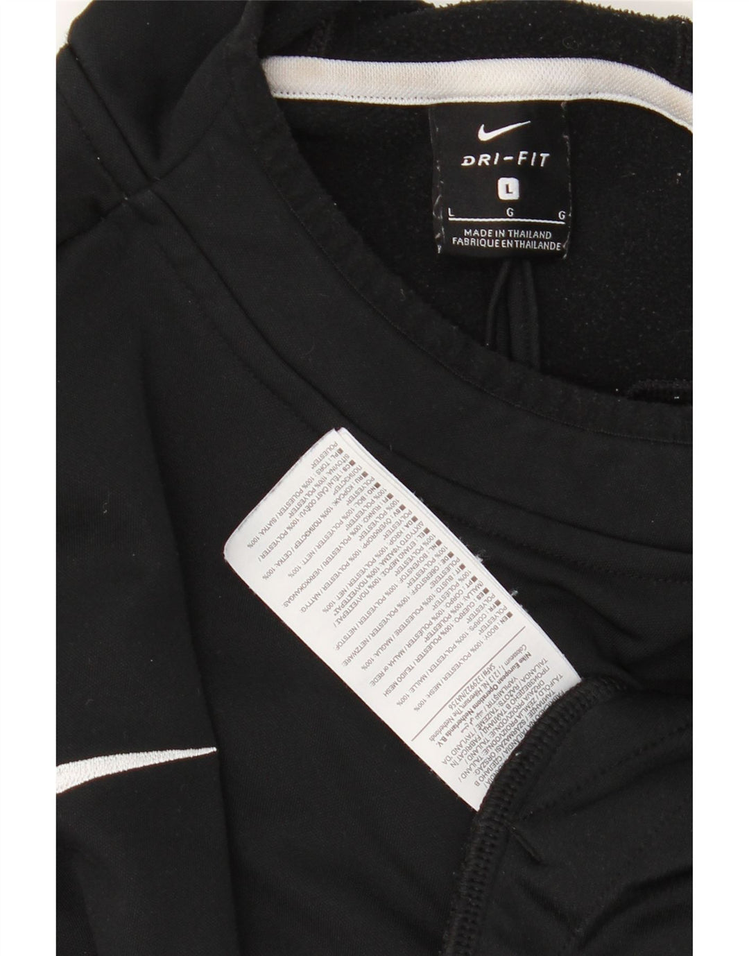 NIKE Pull à capuche Dri Fit pour homme en polyester color block Noir Taille L