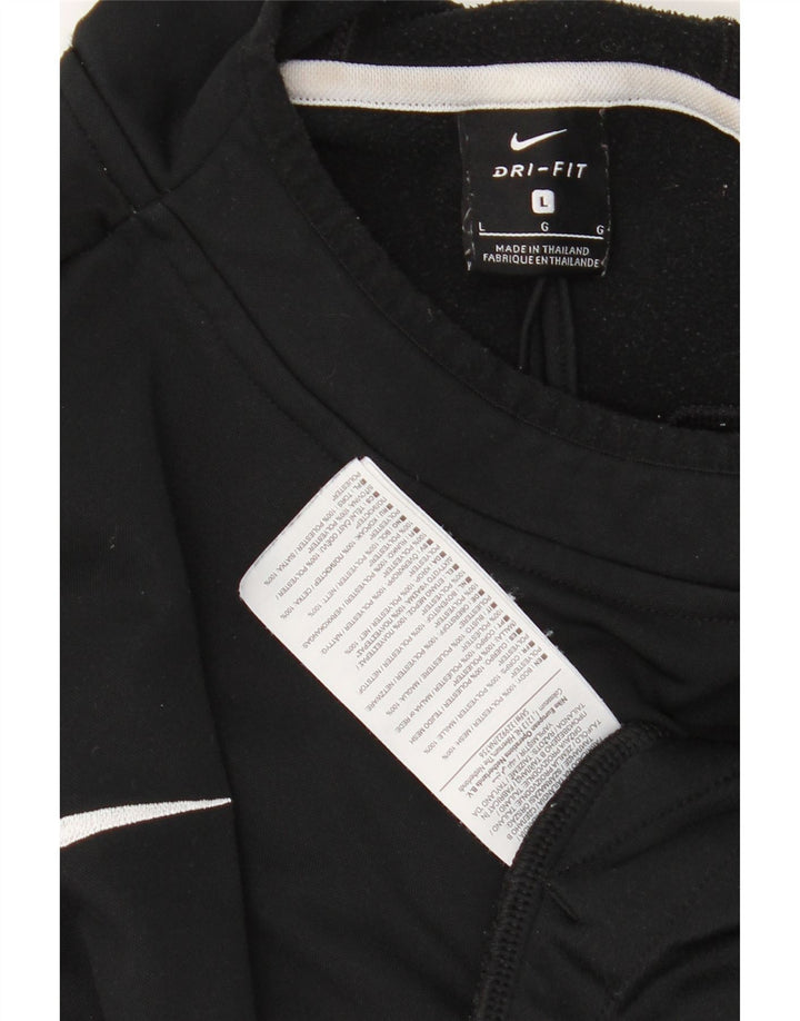 NIKE Pull à capuche Dri Fit pour homme en polyester color block Noir Taille L