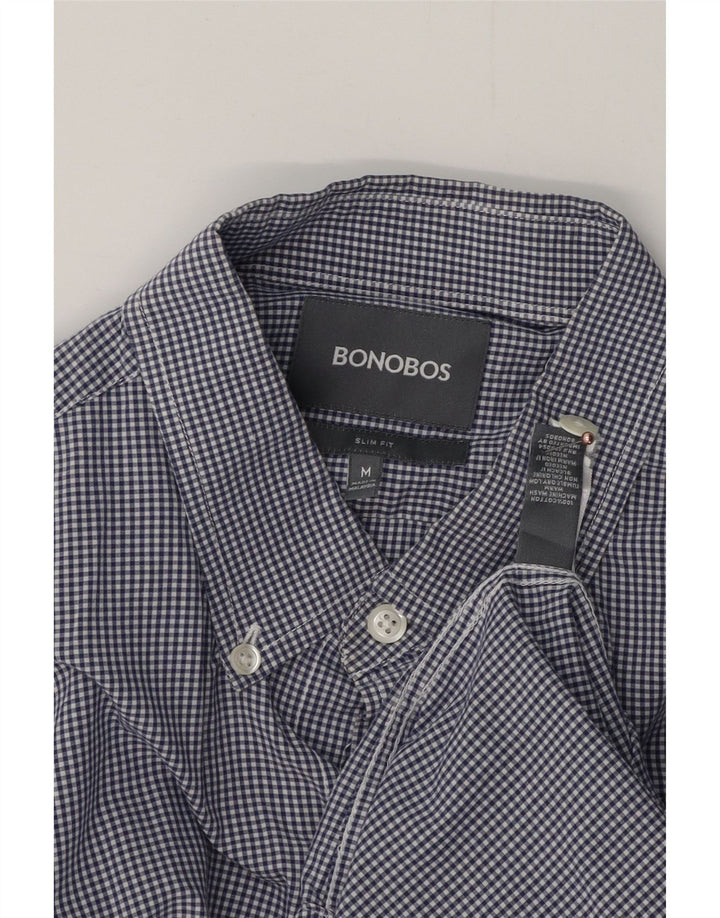 BONOBOS Chemise cintrée pour homme en coton vichy bleu marine moyen