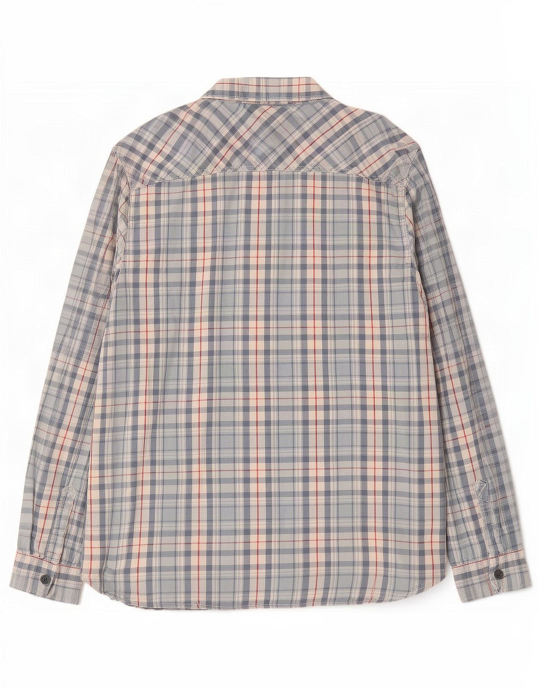 Weird Fish Chemise en flanelle pour homme 2XL en coton à carreaux bleu