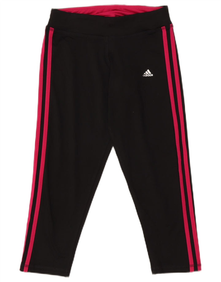 Adidas Climalite Capri Leggings UK 8/10 Petit Noir Polyester
