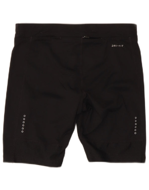 Nike Short de sport Dri Fit pour femme UK 10 Petit Noir Polyester
