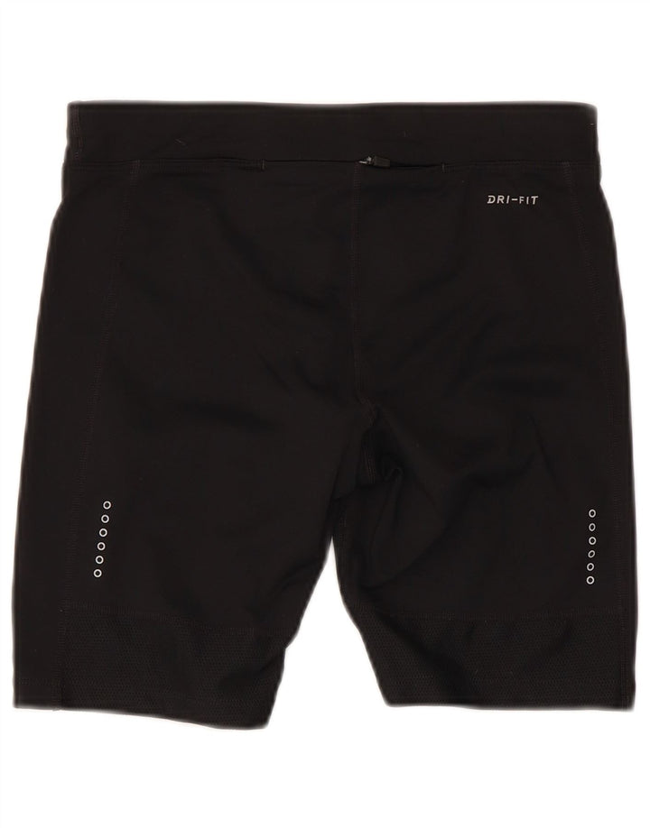 Nike Short de sport Dri Fit pour femme UK 10 Petit Noir Polyester