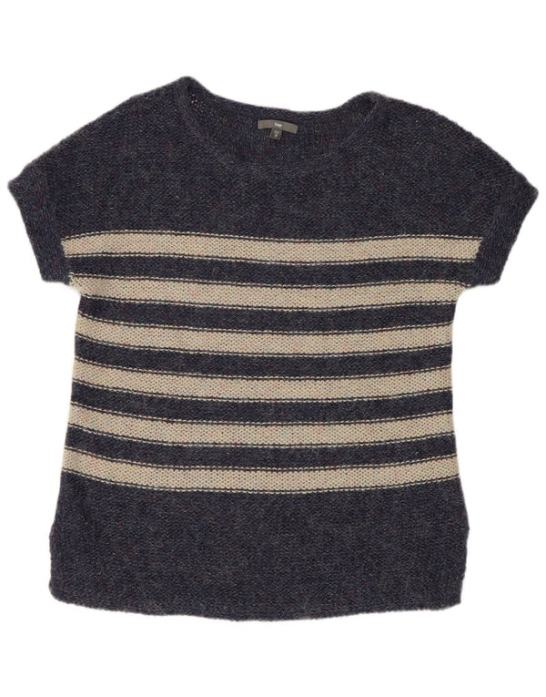 Gap Pull à manches courtes et col rond pour femme UK 6 XS Bleu marine rayé