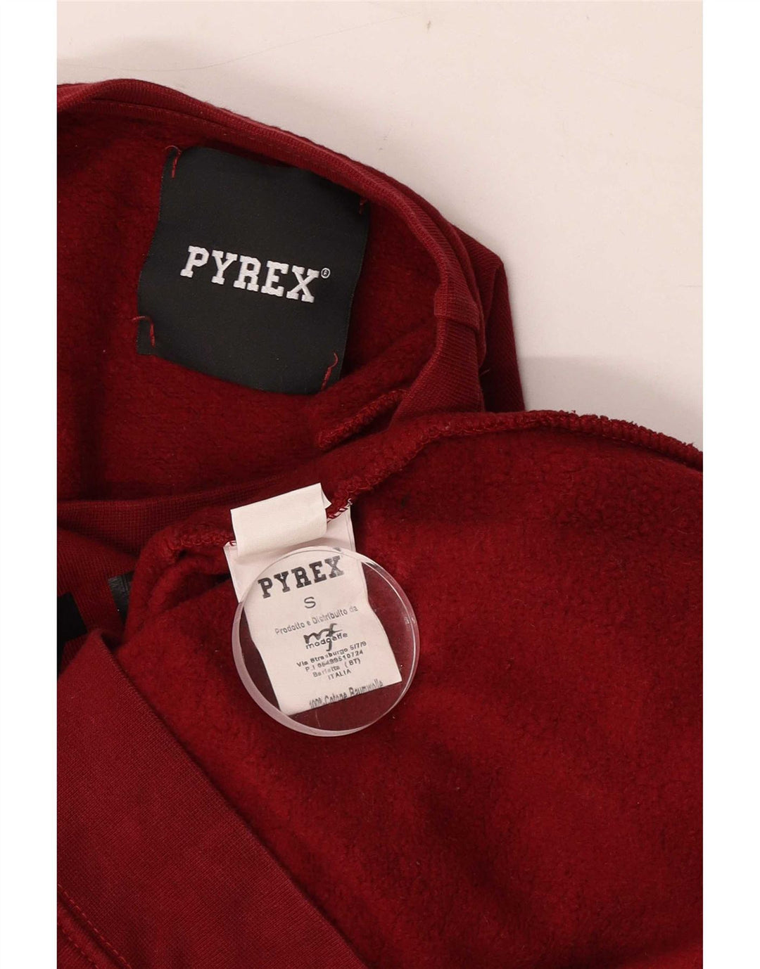 Pyrex Sweat-shirt graphique pour homme Petit coton bordeaux