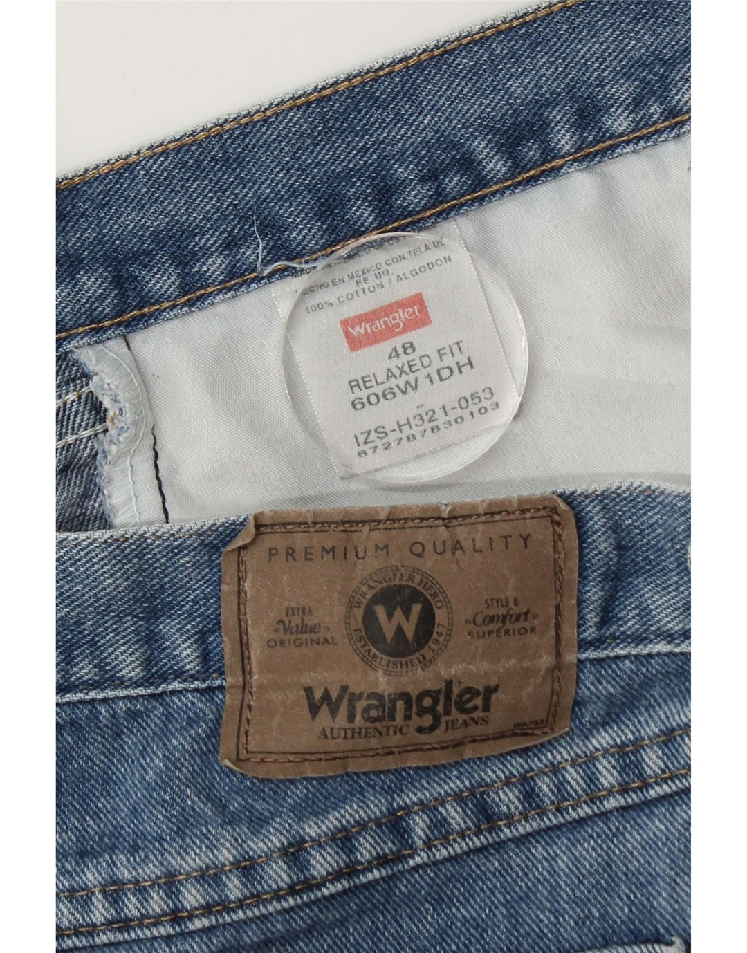 WRANGLER Short en jean coupe décontractée pour homme W48 4XL Bleu Coton