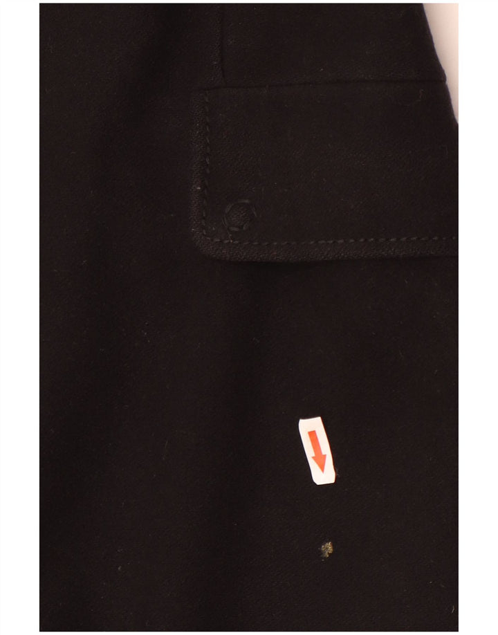Benetton Pardessus Femme IT 46 Large Laine Noire
