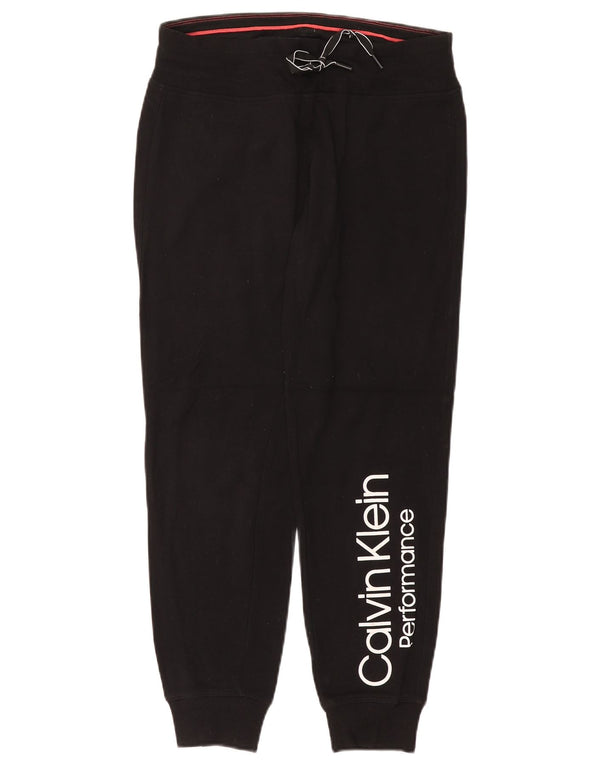 CALVIN KLEIN Pantalon de survêtement graphique pour femme Joggers UK 10 Small Noir