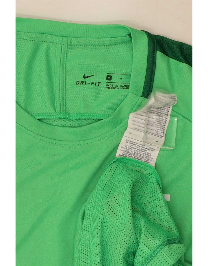 Nike Hommes Dri Fit Graphic T-Shirt Haut Vert Moyen Colorblock Polyester