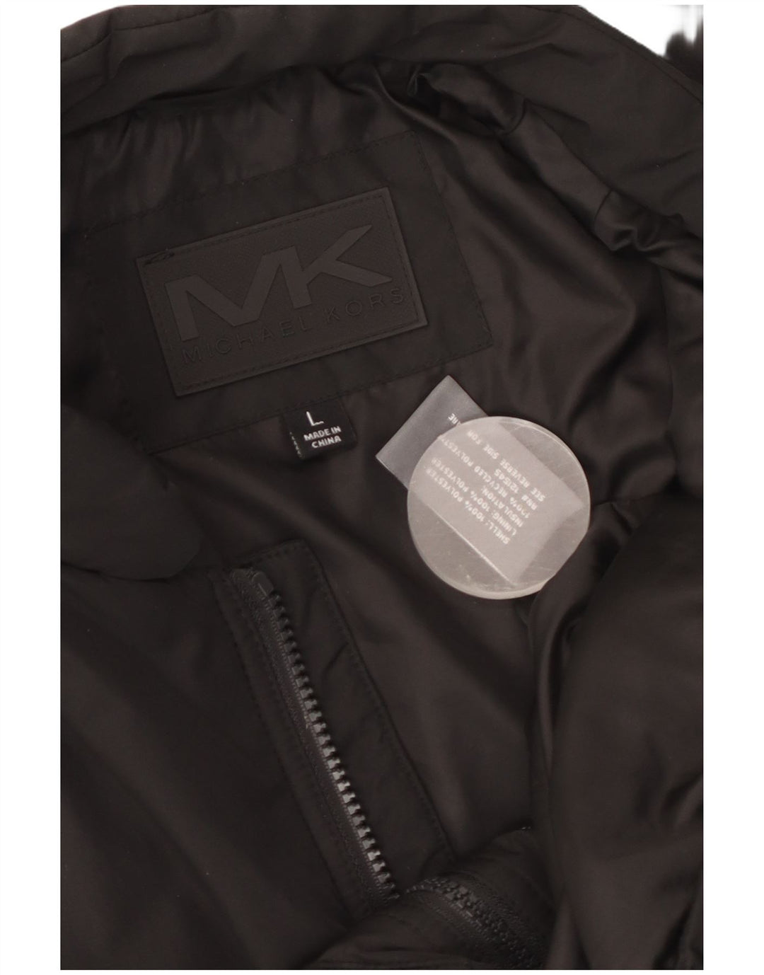 Michael Kors Veste coupe-vent sans manches pour homme UK 40 Large Noir Polyester