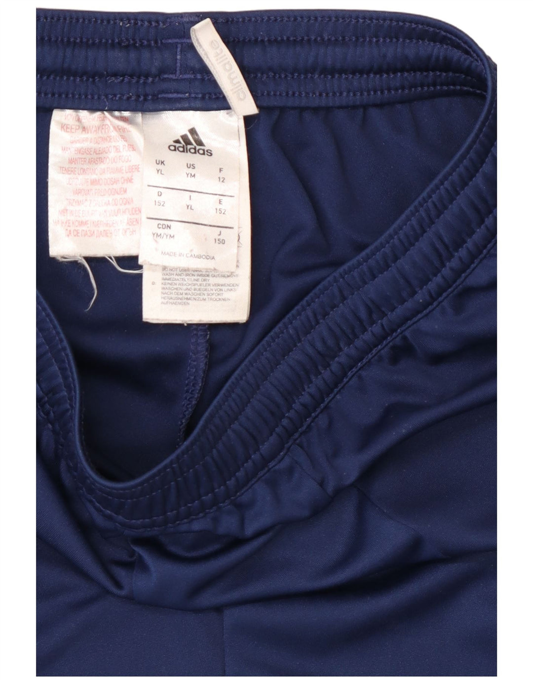 ADIDAS Short de sport Climalite pour garçon 11-12 ans, grand bleu marine