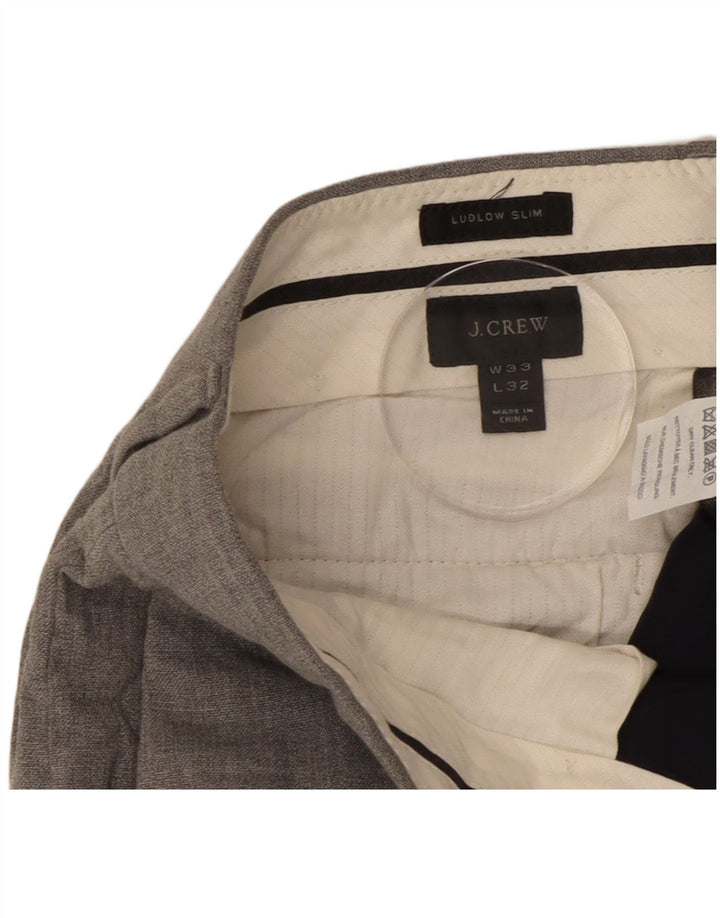 J. Crew Pantalon de Costume Ludlow Slim Homme W33 L30 Gris Laine