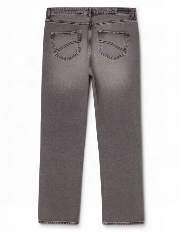 Fat Face Jean droit Sutton pour femme UK 14 Large W34 L31 Gris Coton
