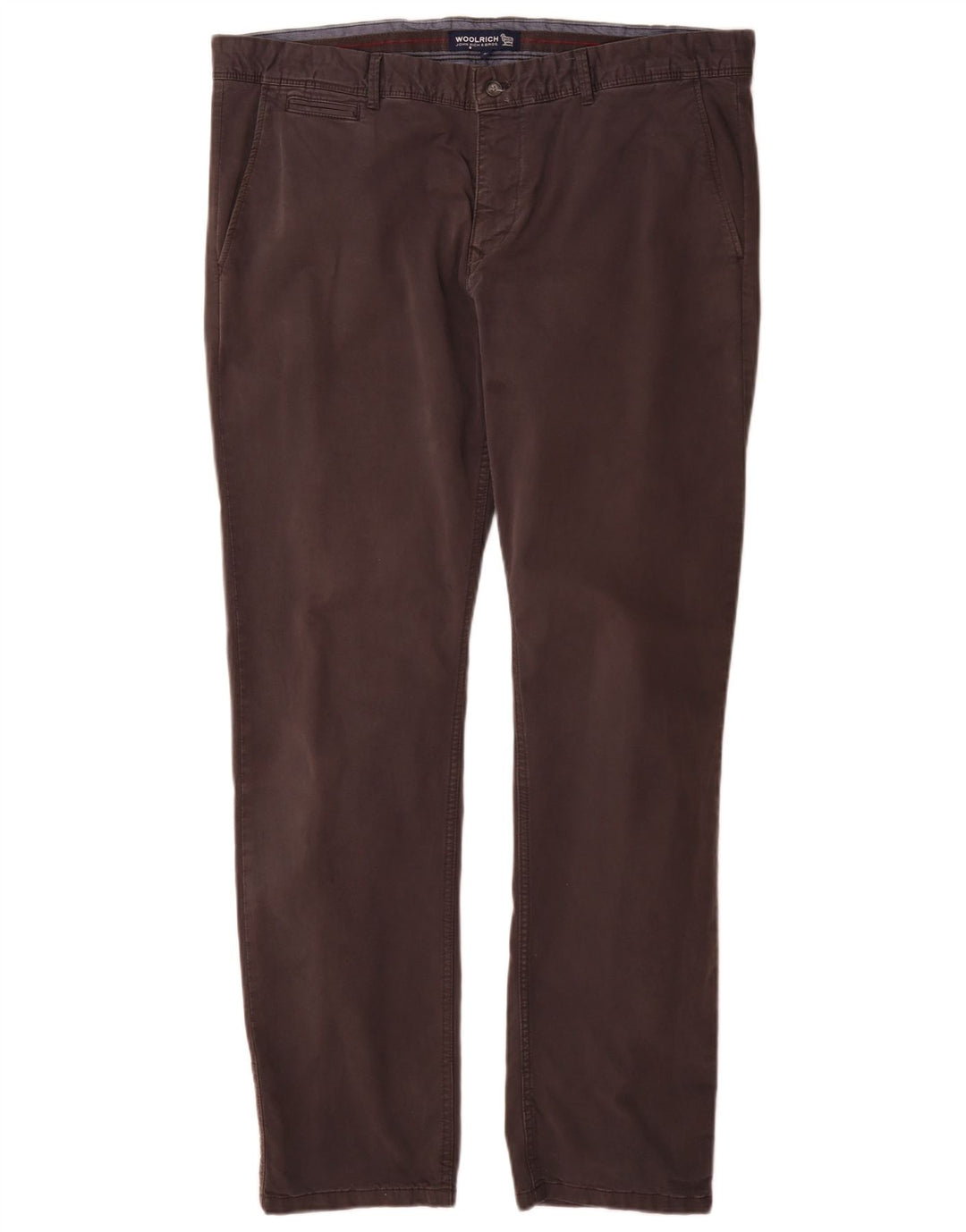 Woolrich Pantalon Chino Droit Homme W38 L32 Gris Coton