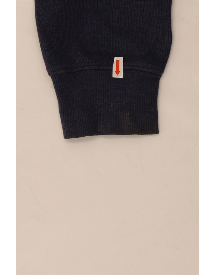 Gant Pull Col Zippé Homme Bleu Marine Moyen Coton