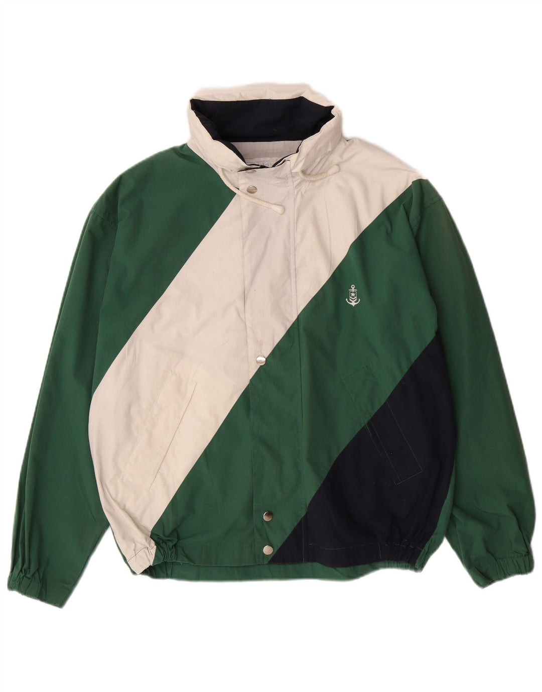 Patriot Veste Bomber à Capuche pour Homme UK 36 Petit Coton Colorblock Vert
