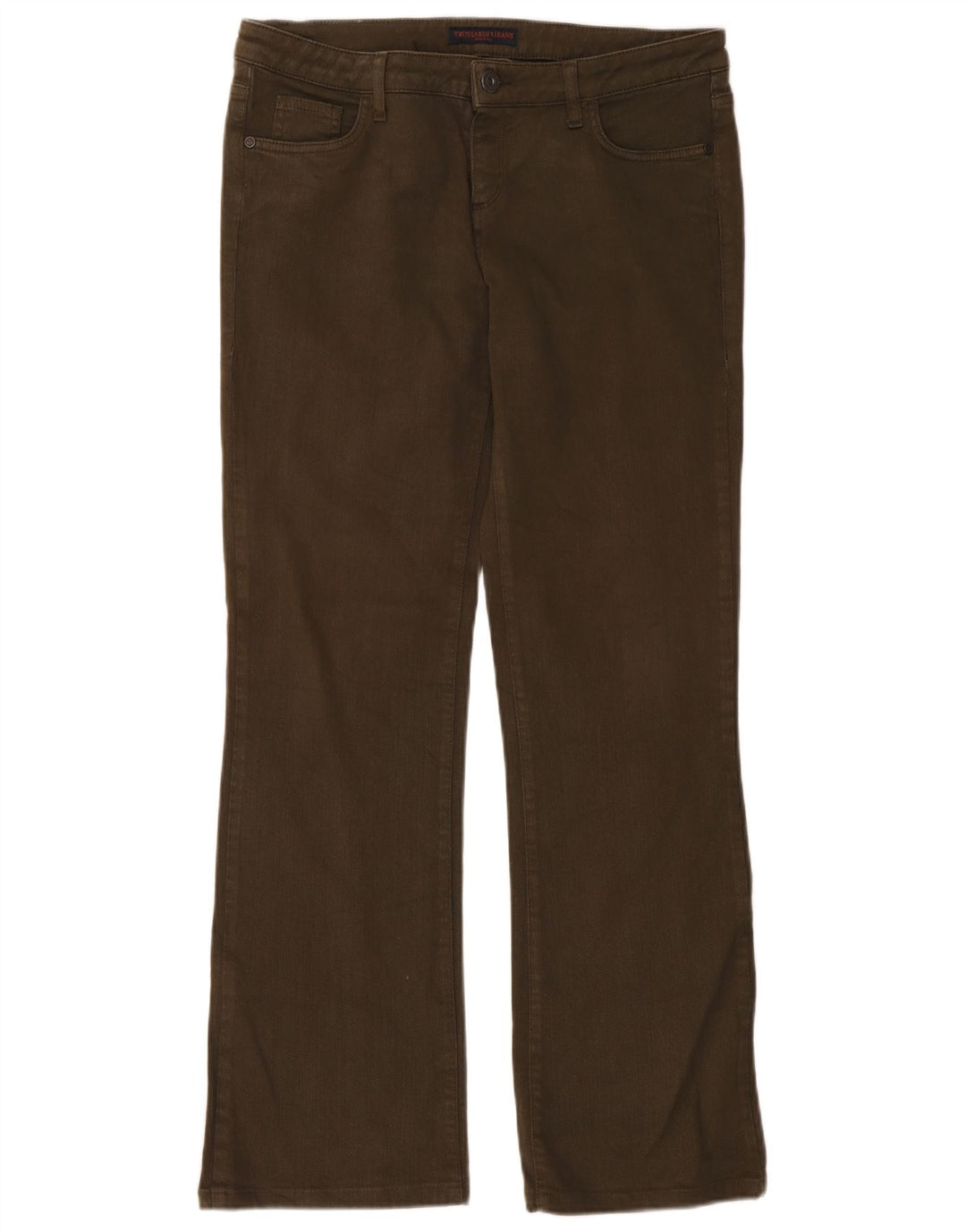 Femme Trussardi Jean Bootcut W31 L31 Kaki Coton