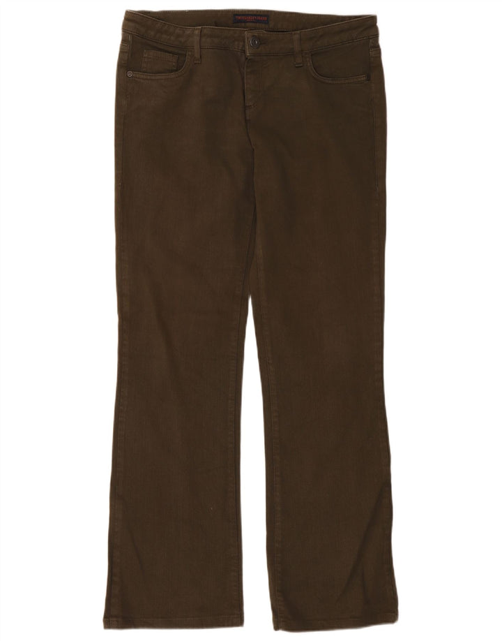 Femme Trussardi Jean Bootcut W31 L31 Kaki Coton