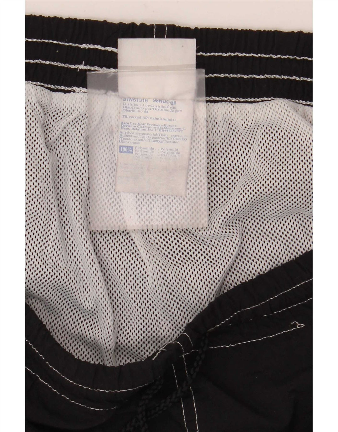 Champion Short de Sport Graphique Homme 2XL Noir Polyamide