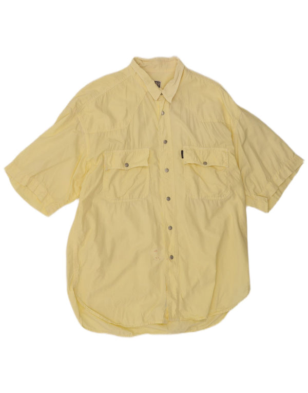 Chemise à manches courtes homme Cassuci XL coton jaune