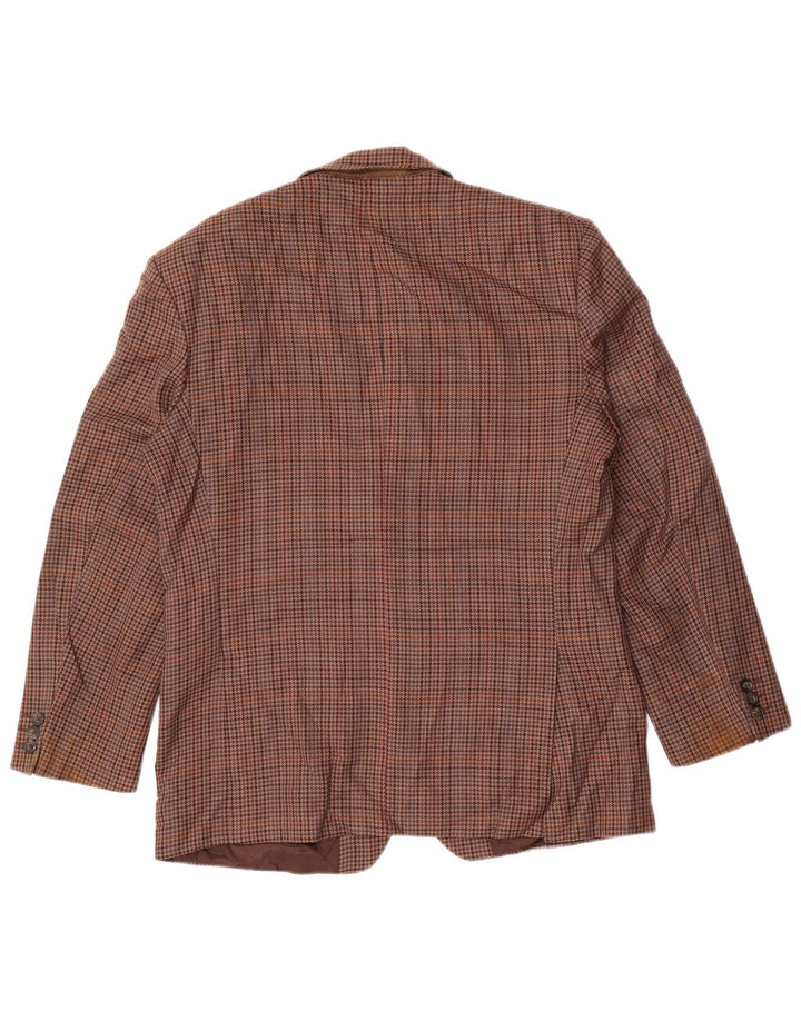 Marks & Spencer Veste blazer courte pour homme UK 40 pied-de-poule marron moyen
