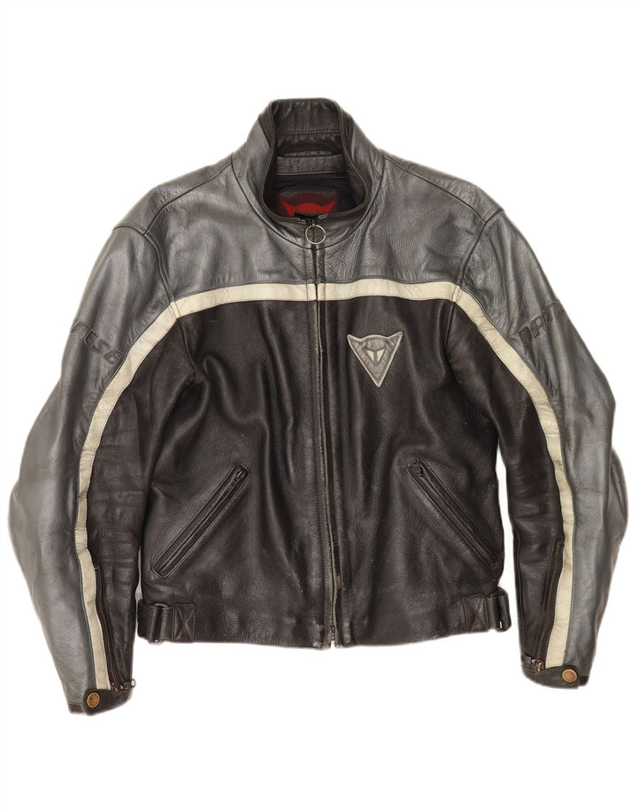Dainese Veste de course en cuir pour homme EU 46 2XS Noir Colourblock