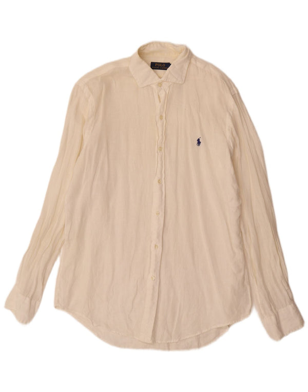 Polo Ralph Lauren Chemise Homme Lin Blanc Cassé Moyen