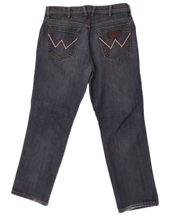 Wrangler Jean droit extensible Texas W35 L30 en coton bleu marine pour homme