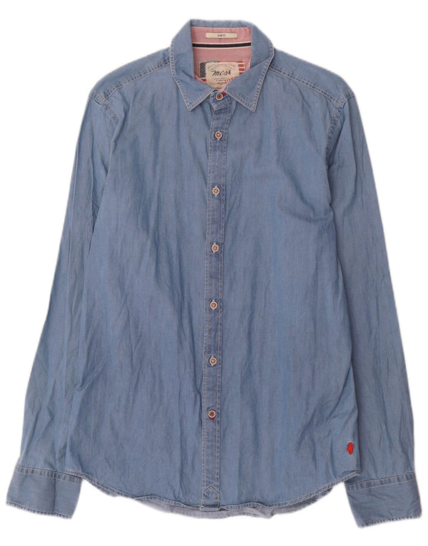 Marlboro Classics Chemise en Jean Homme Grand Bleu Coton