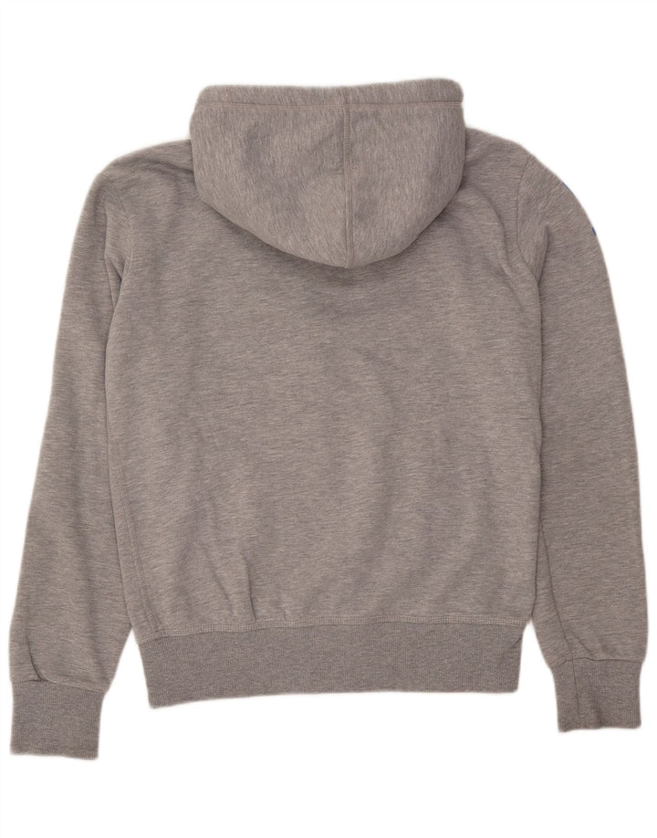 Superdry Pull à Capuche Graphique Zippé Homme Gris Moyen Polyester