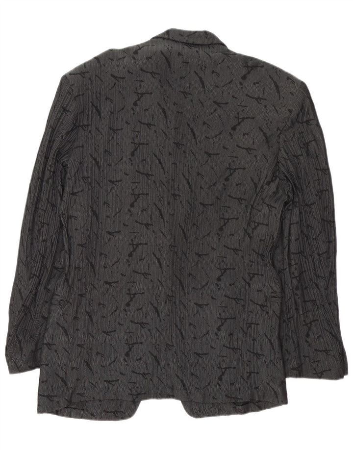 Dei Filzi Veste Blazer 1 Bouton à Motif Abstrait pour Homme IT 46 Petit Gris