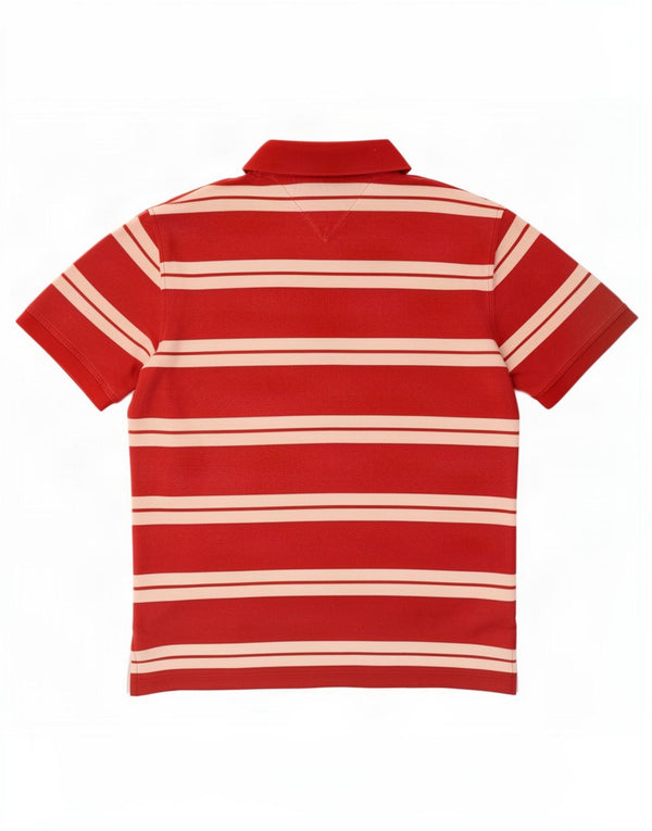 Tommy Hilfiger Polo Homme Large Rouge Rayé Coton