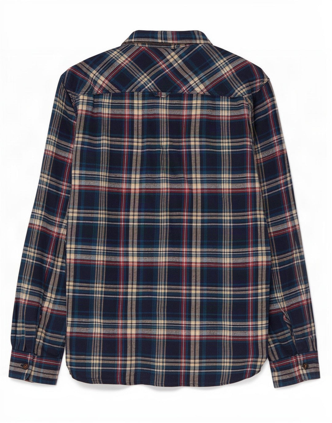 Chemise White Stuff Homme en Flanelle Coton à Carreaux Bleu Moyen