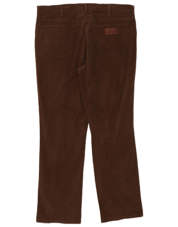 Wrangler Pantalon décontracté droit extensible Texas W40 L34 en coton kaki pour homme