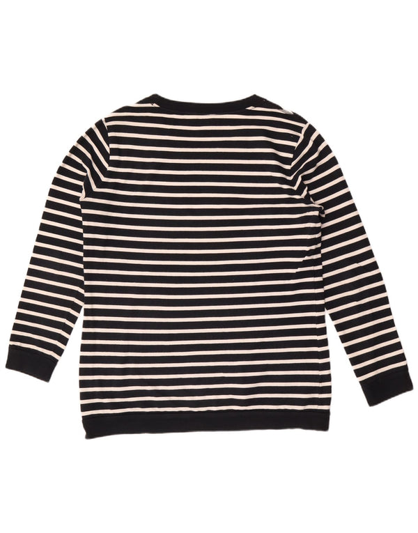 Massimo Dutti Sweat-shirt pour femme US 8 Medium Bleu marine rayé