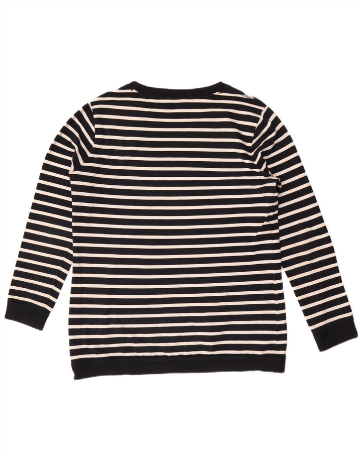 Massimo Dutti Sweat-shirt pour femme US 8 Medium Bleu marine rayé