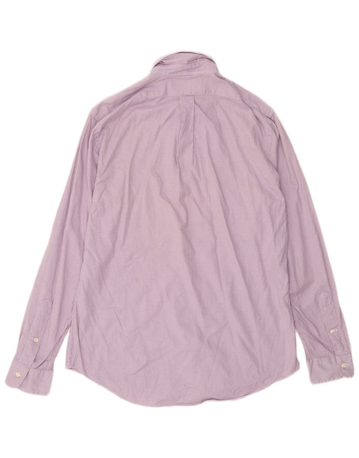 Ralph Lauren Chemise sur mesure pour homme en coton pied-de-poule violet moyen
