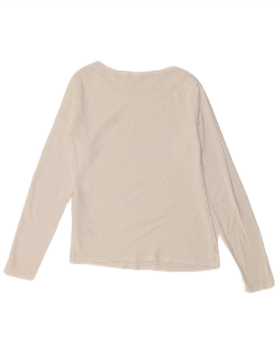 LEVI'S Haut court à manches longues pour femme UK 10 Petit coton blanc