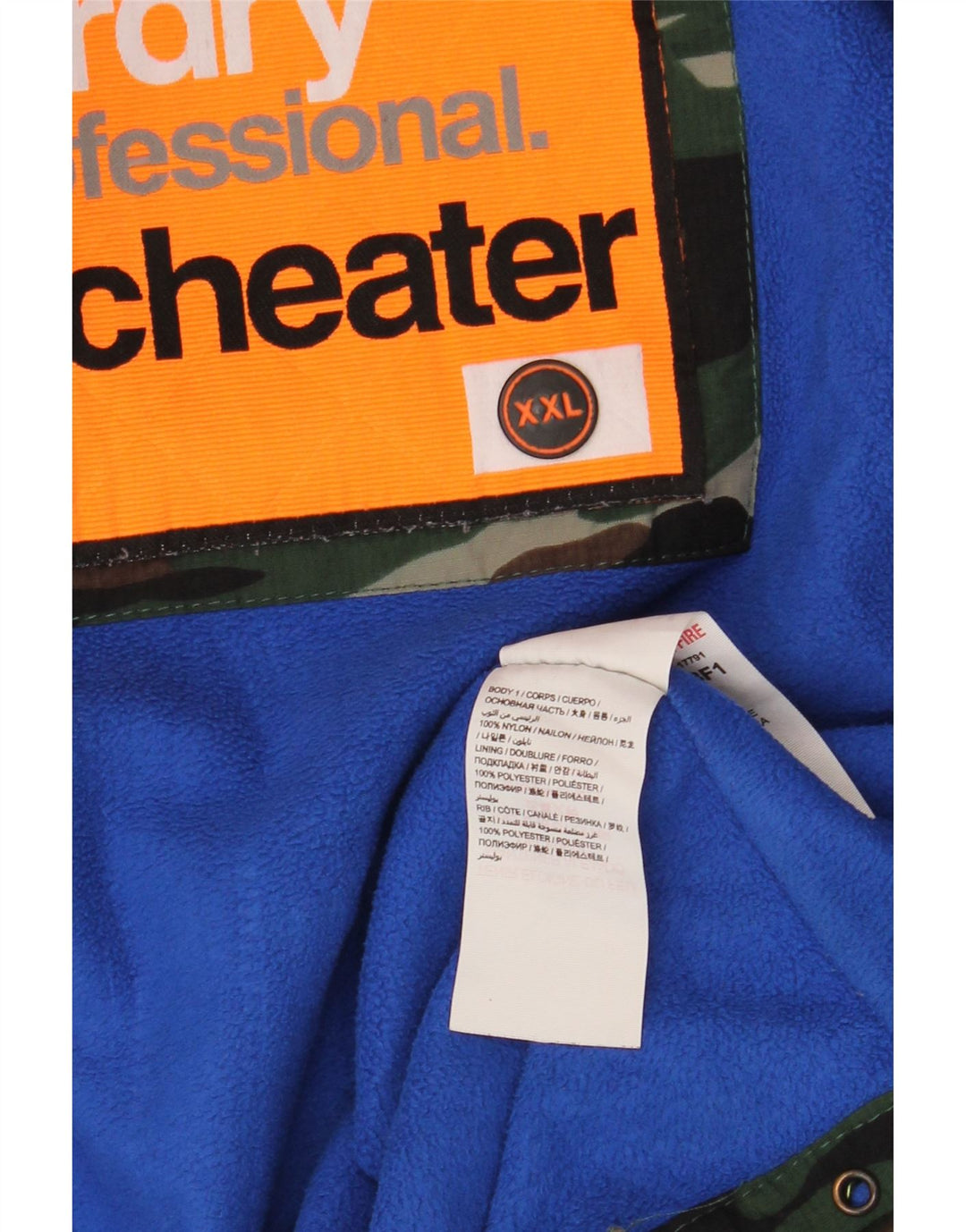 SUPERDRY Veste coupe-vent Windcheater pour homme UK 44 2XL Kaki Camouflage