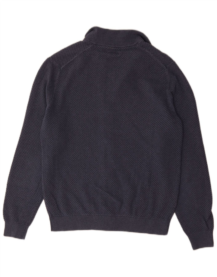 Massimo Dutti Cardigan entièrement zippé pour homme en coton bleu marine Taille S