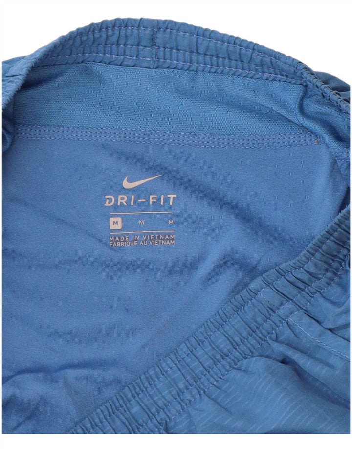 Nike Short de sport Dri Fit pour femme UK 12 Bleu moyen Polyester