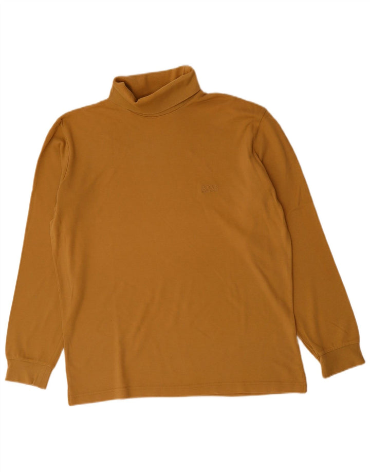 Hugo Boss Haut à col roulé à manches longues en coton beige moyen