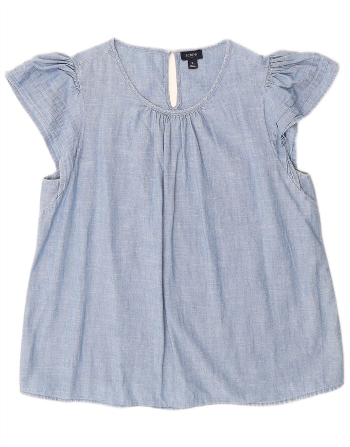J. CREW Chemisier Femme UK 10 Petit Bleu Coton