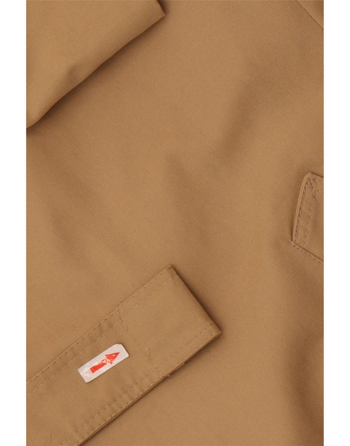 vintage Mens Trench Coat UK 38 Polyester Beige Moyen