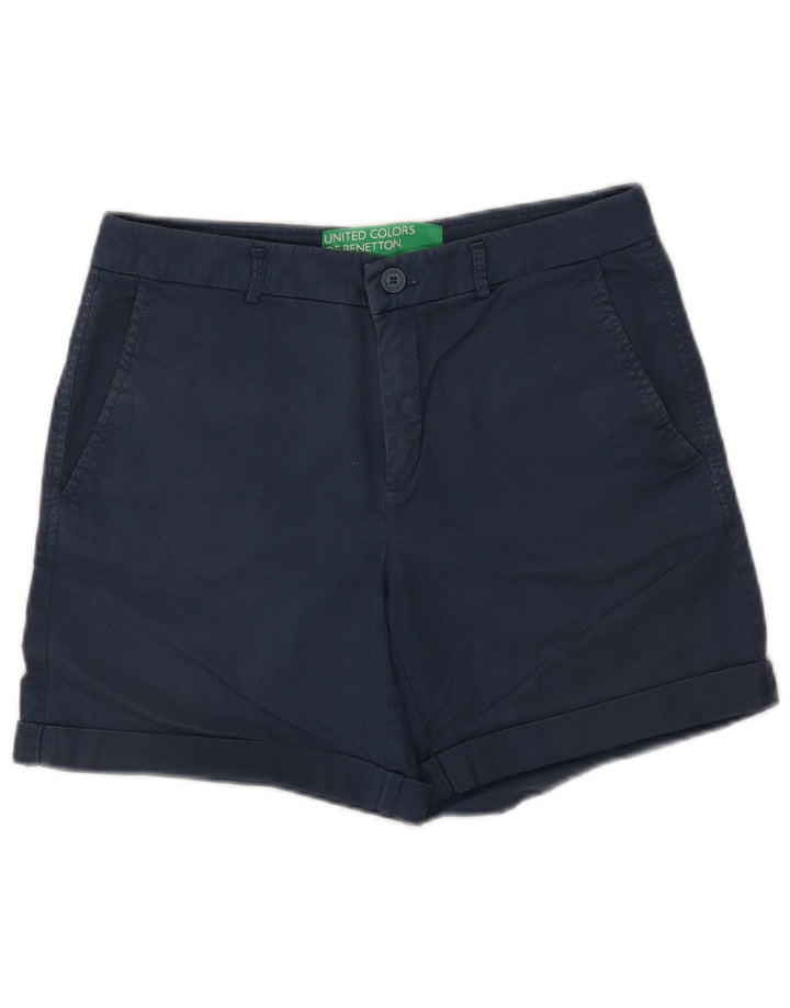 Benetton Short Chino Femme W30 Bleu Marine Moyen