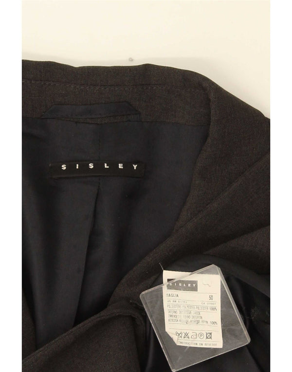 Sisley Veste Blazer 4 Boutons Homme IT 50 Large Gris Polyester