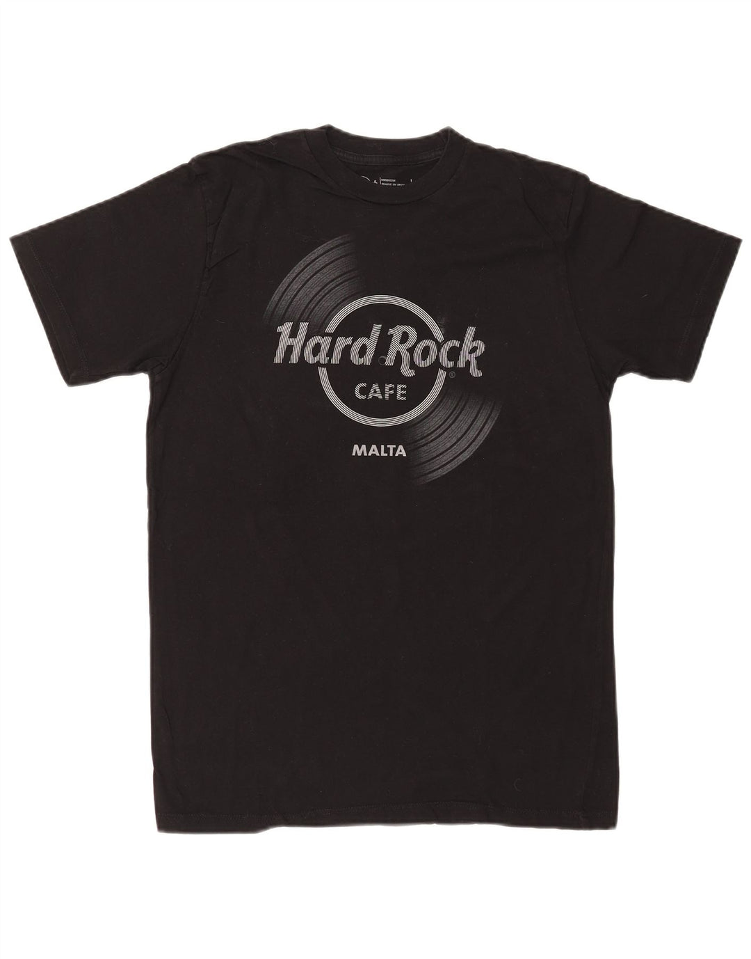 Hard Rock Cafe Hommes Malte Graphique T-Shirt Haut Noir Moyen Coton