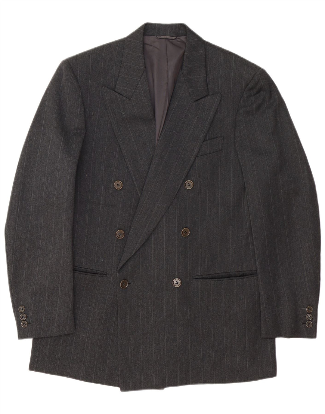 Cerruti 1881 Veste blazer croisée pour homme IT 48 Gris moyen à fines rayures