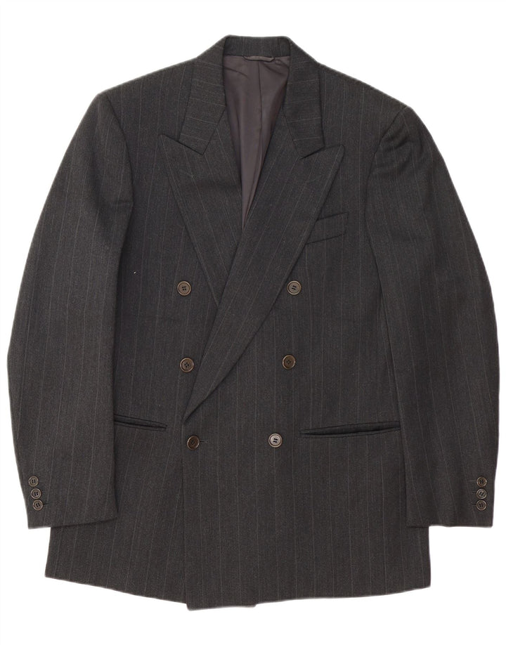 Cerruti 1881 Veste blazer croisée pour homme IT 48 Gris moyen à fines rayures